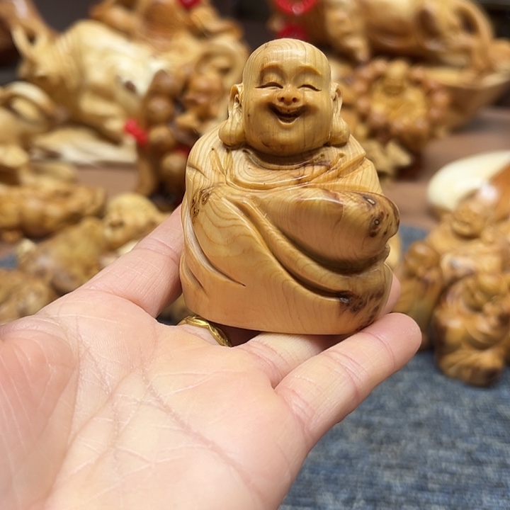 柏木太行崖柏手把摆件