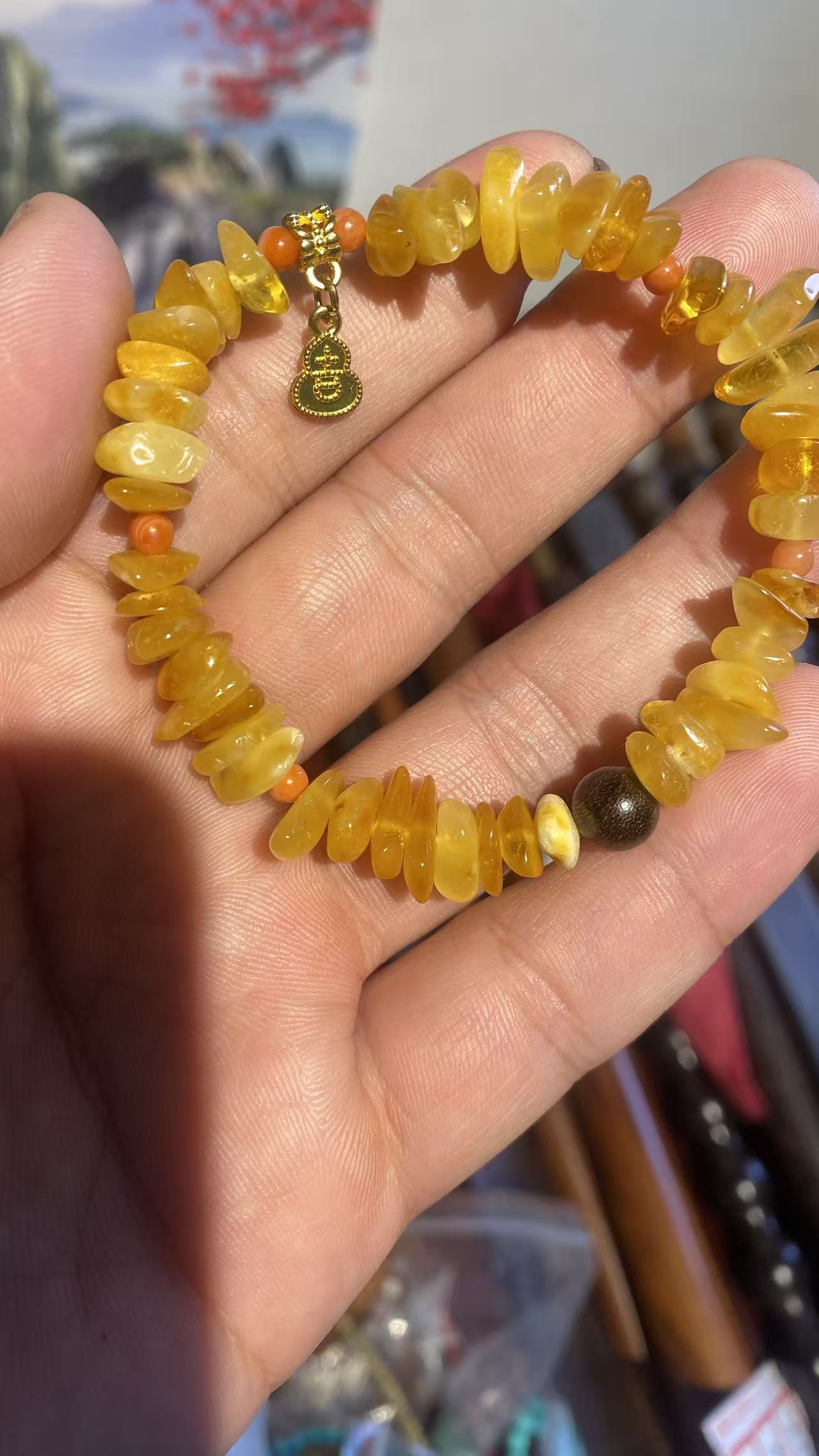 天然随行蜜蜡手链 