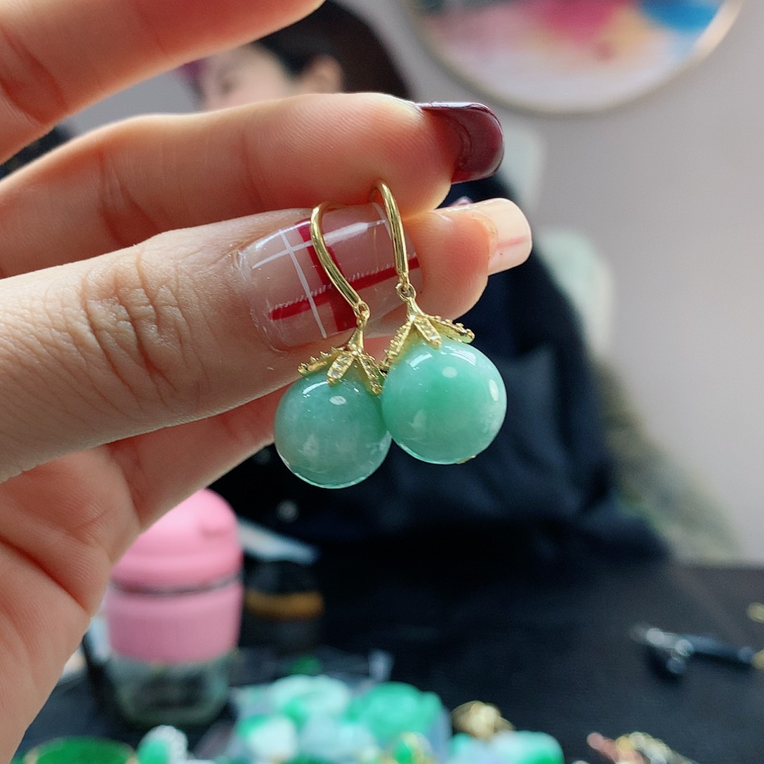 【闪购商品】翡翠耳饰银S925镶嵌，