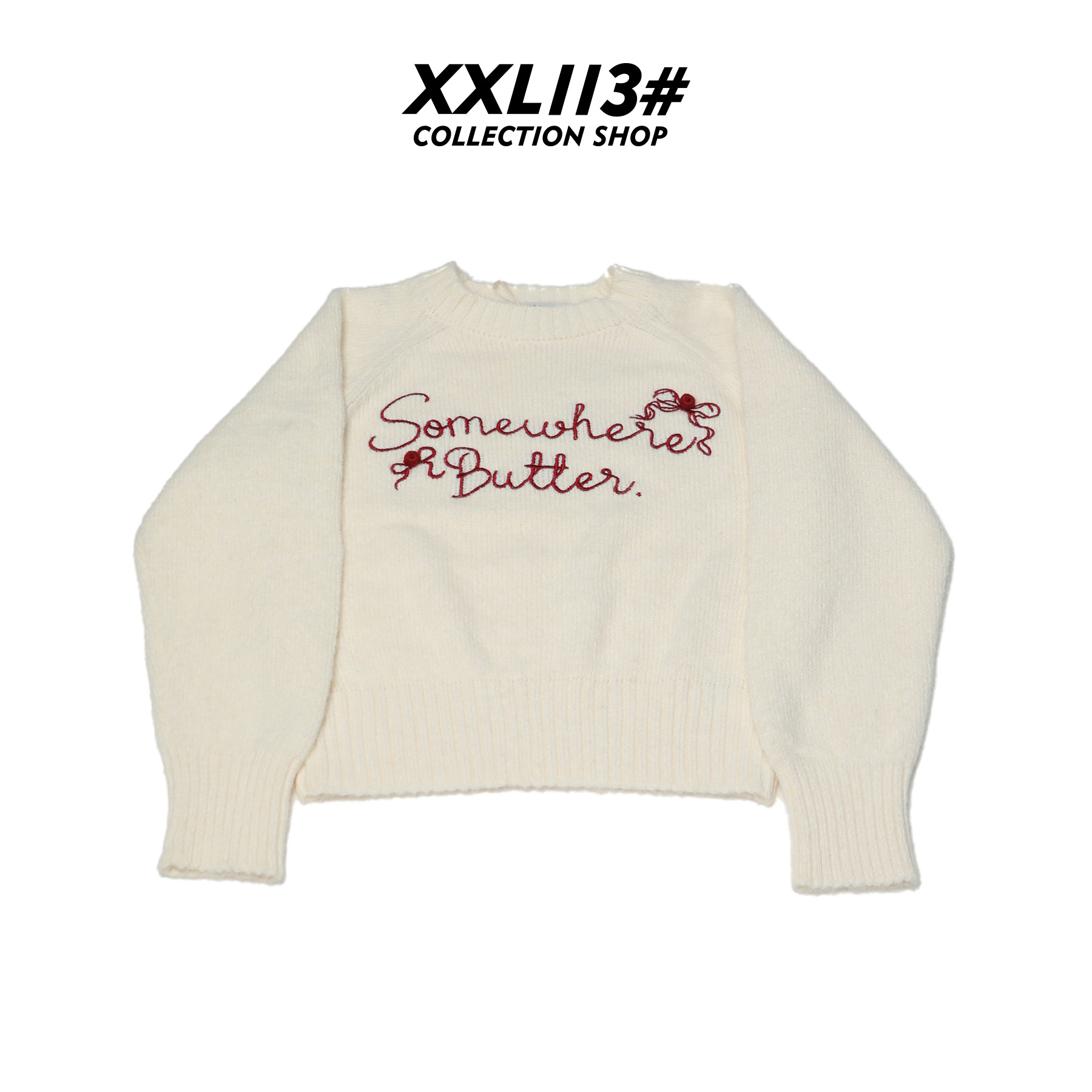 113* CENTRALIZED SHOP字母针织圆领X5F04I7065