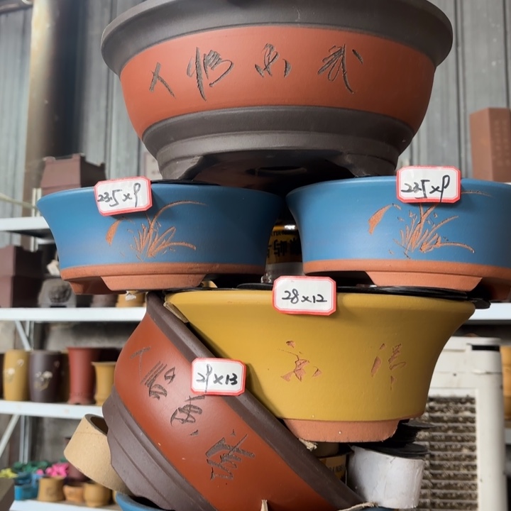 紫砂花盆100-6。       