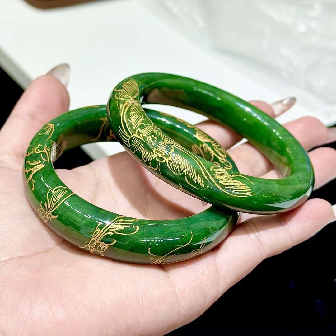 【CH】和田玉碧玉手镯（多样性发其一）