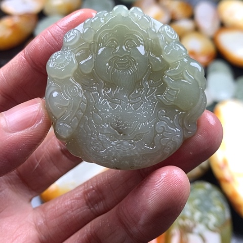 和田玉（糖玉）挂件未镶嵌