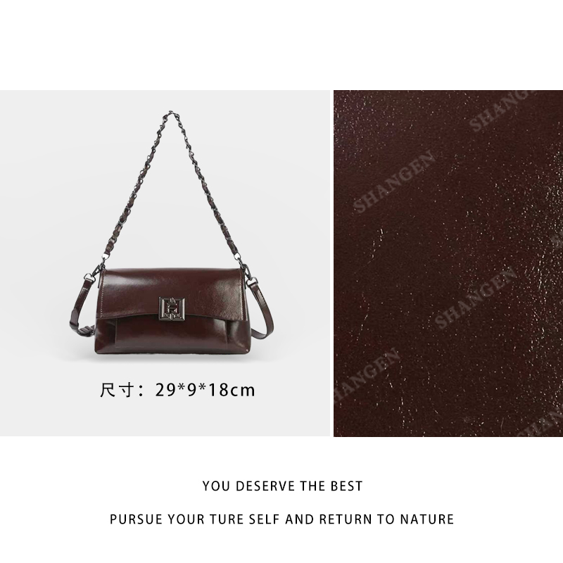 【尚恩CC】BF-66716-咖啡色-轻奢百搭手提腋下新款斜跨女包