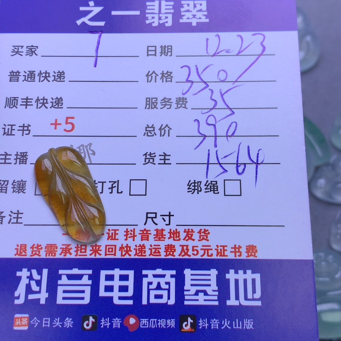 颈饰未镶嵌翡翠7****叶