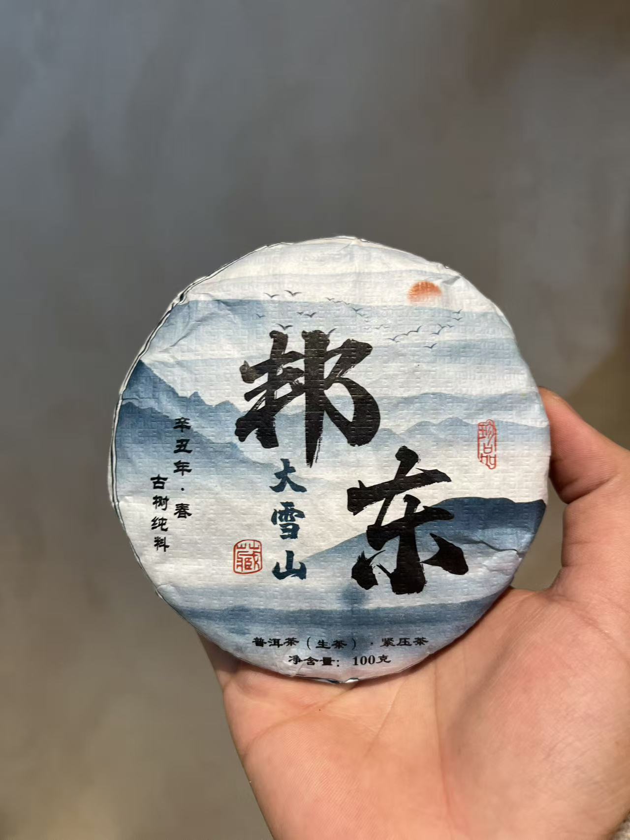 2021年 邦东大雪山 普洱生茶100克饼
