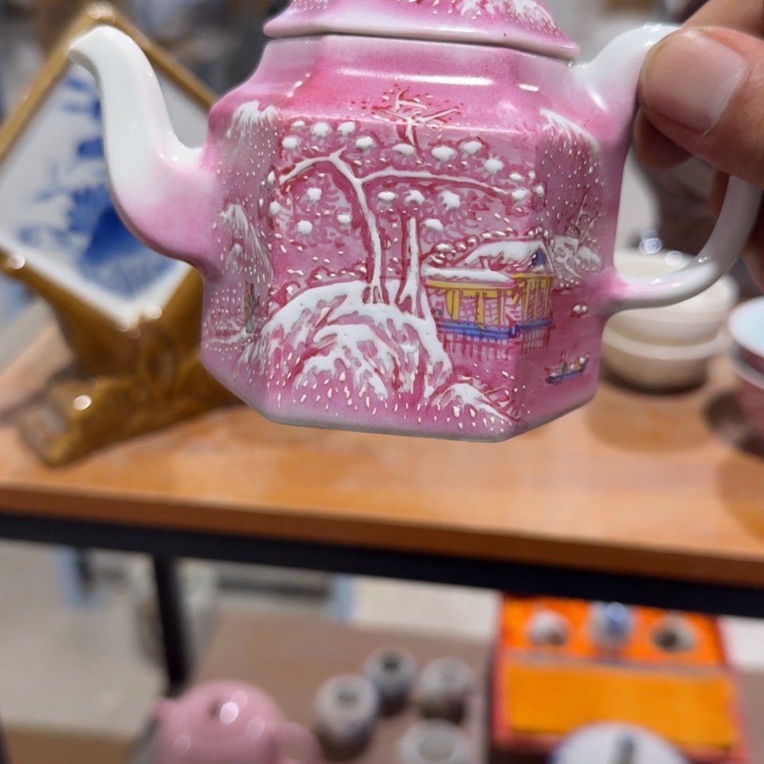 瓷片摆件手绘瓷器全部处理