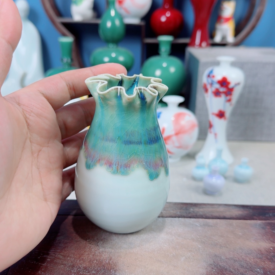 陶瓷手工小花器摆件
