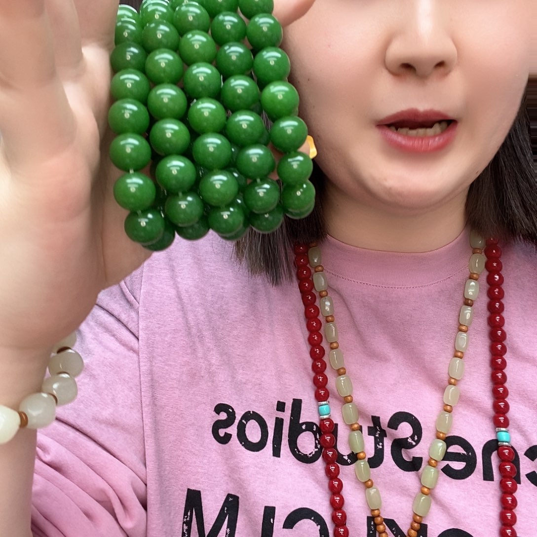 未镶嵌蛇纹石玉手链