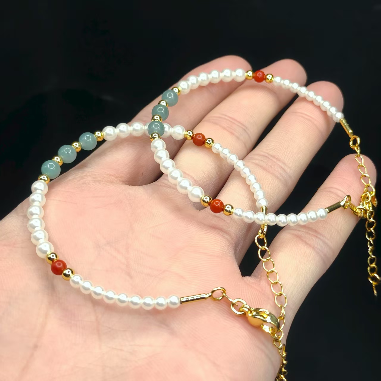 【龙龙严选】贝珠DIY手链Y8【多样性发其一】约4mm