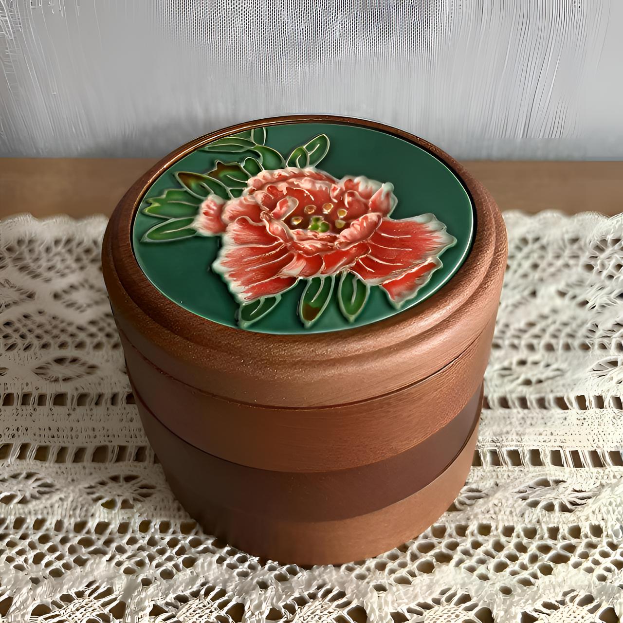 【赫颖】首饰盒新中式陶瓷纯手工精美家用复古装饰品摆件创意收纳