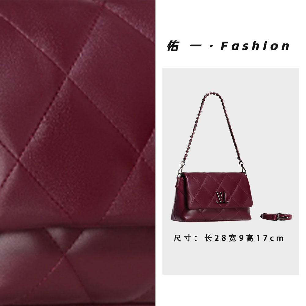 佑一【RAIN.CUN】GQ-1894大-安可拉红y轻奢时尚女包