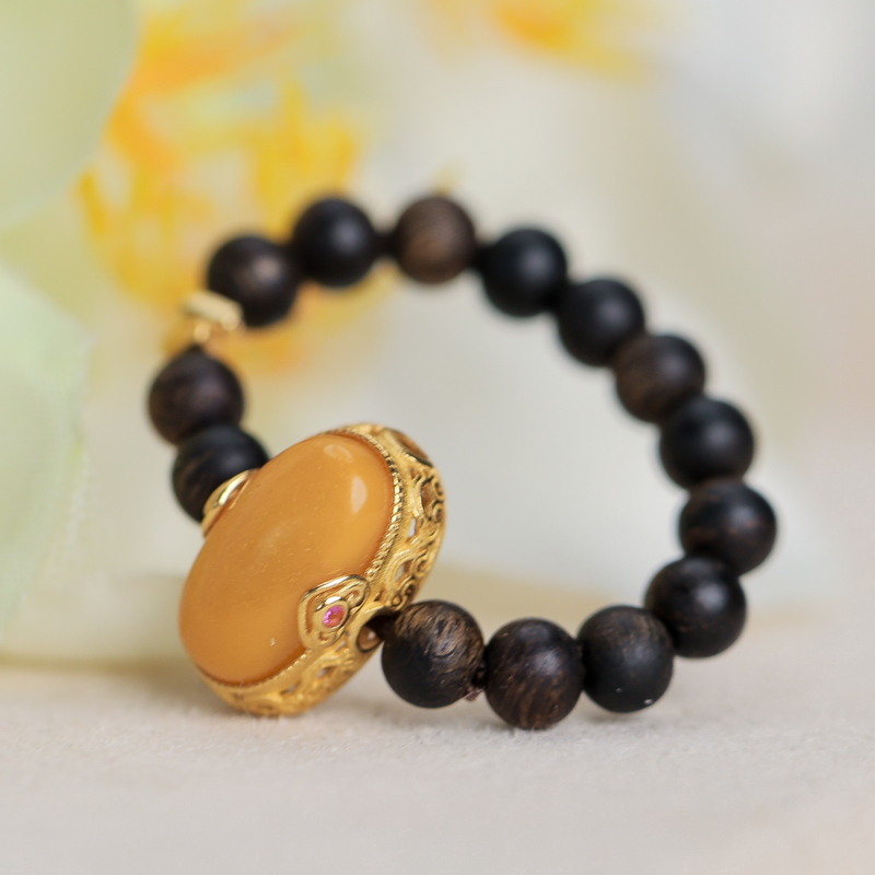 沉香【揽香集】戒指-沉水芽庄白棋戒指