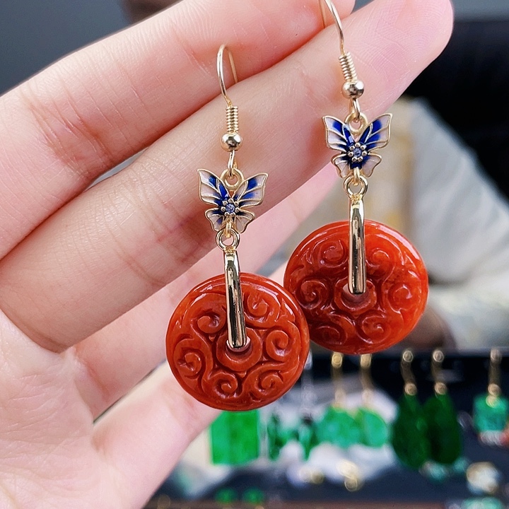 翡翠耳饰未镶嵌饰品