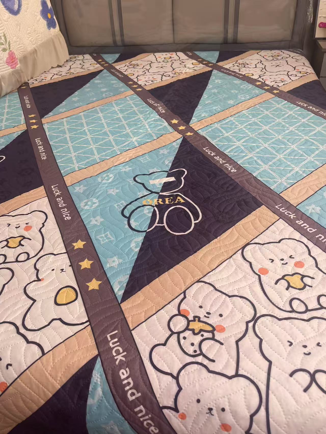 （小熊）双面 四季款床盖195*225±5cm