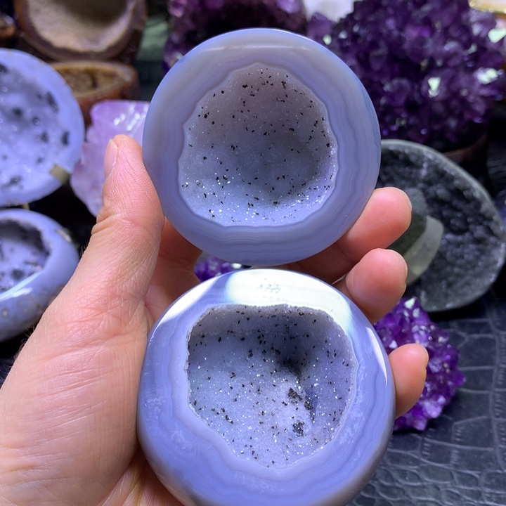 全抛蓝晶盆未镶嵌水晶