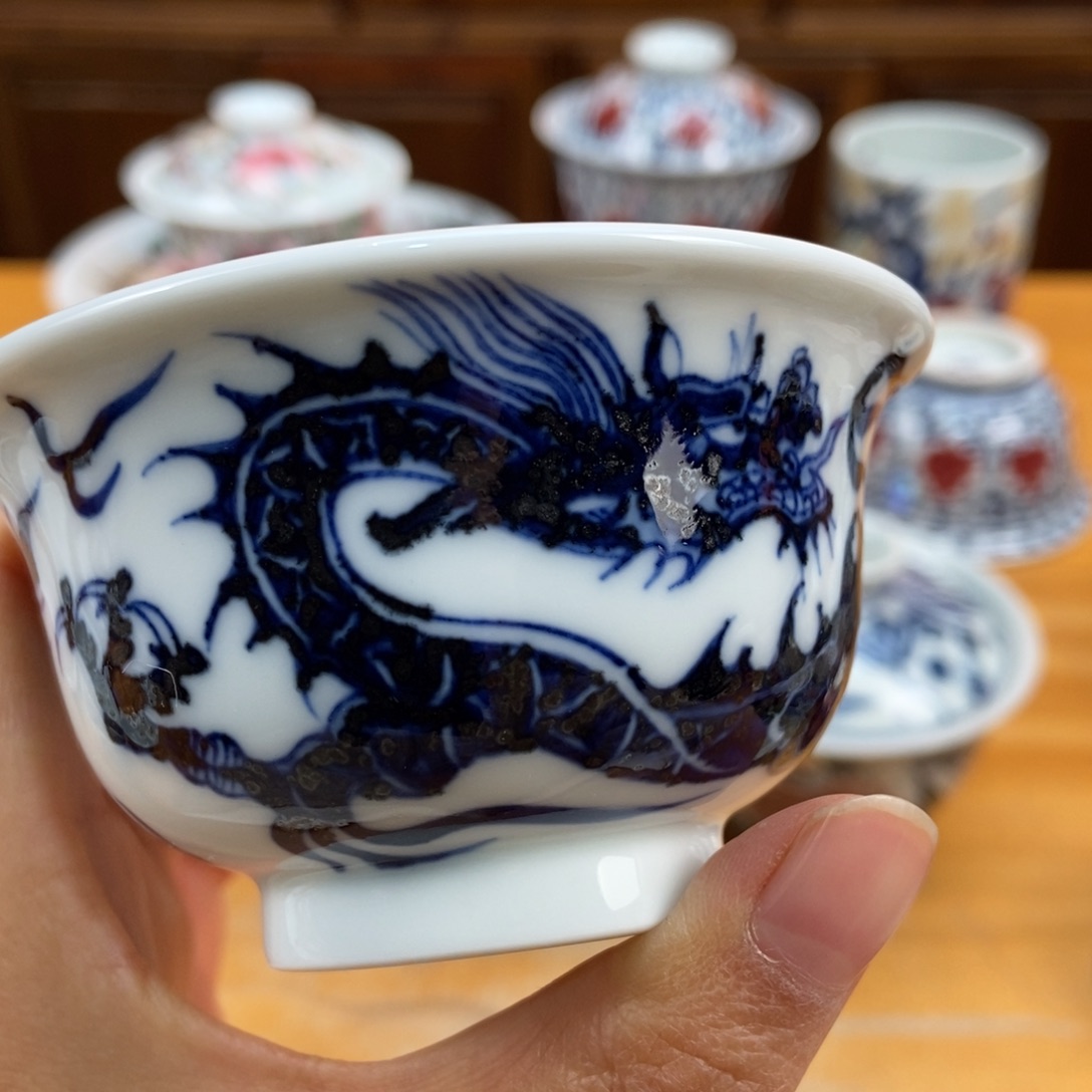 手绘现代茶具非古董