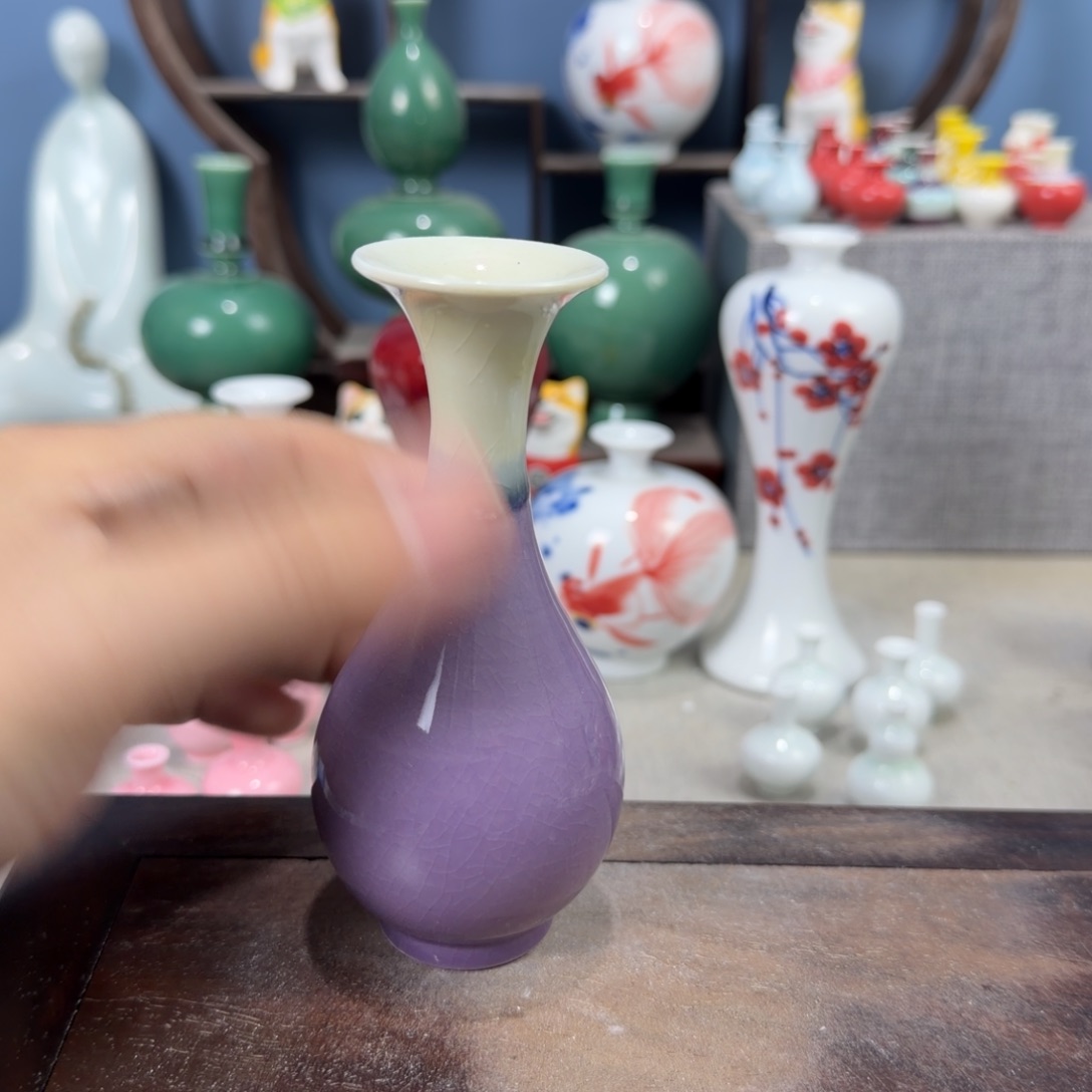 陶瓷手工小花器摆件