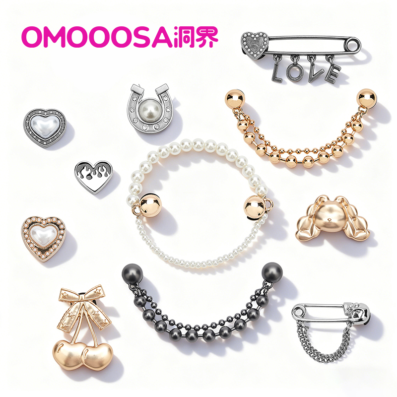 OMOOOSA洞界洞洞鞋MODS配件鞋花 复古闪耀系列 