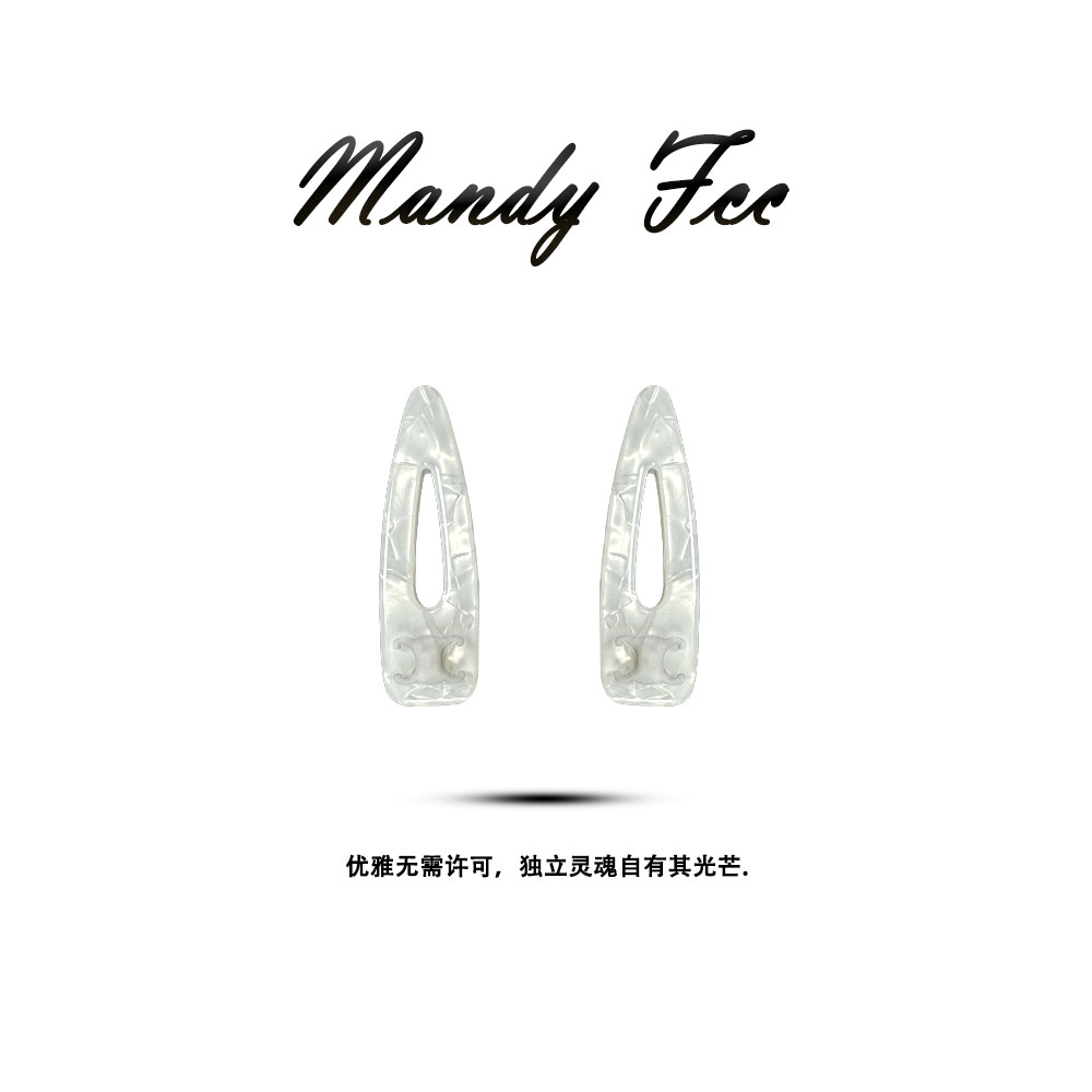 【凯旋白醋酸】韩版韩式发夹手工发卡头饰夹子欧若假日风刘海夹发饰