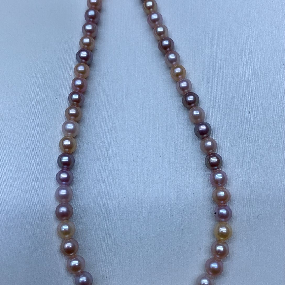 银S925镶嵌卡4到5淡水珍珠