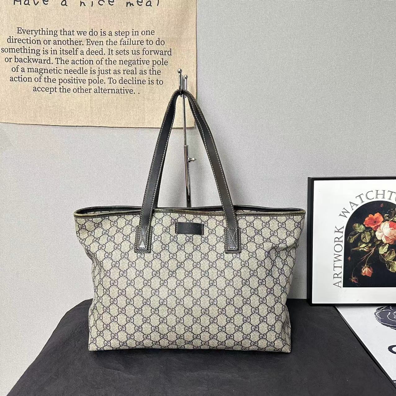 95新 GUCCI/古驰 古登中古/古驰托特包/单肩包/gucci腋下包购物袋