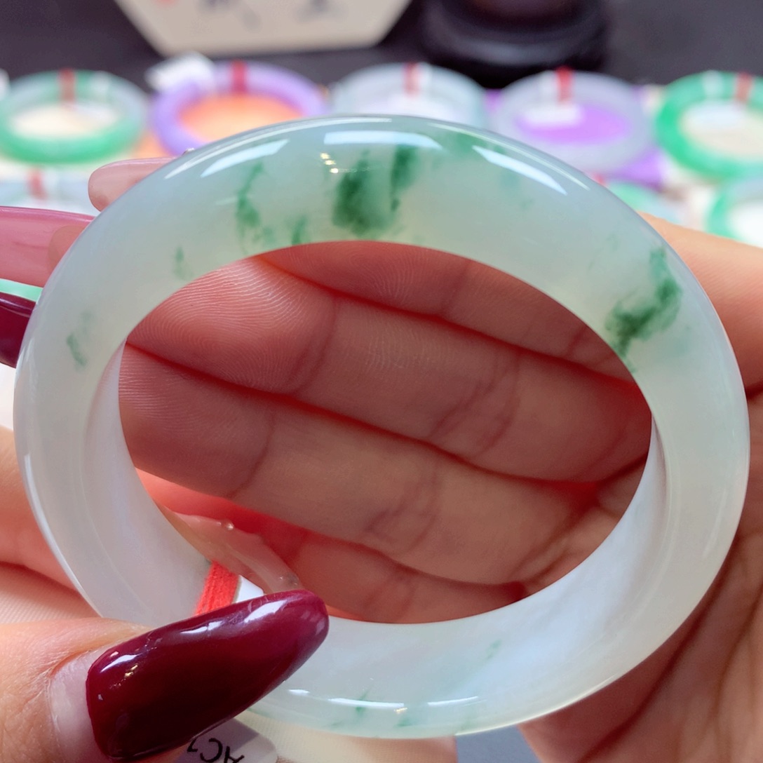 翡翠手镯未镶嵌正圈5号66