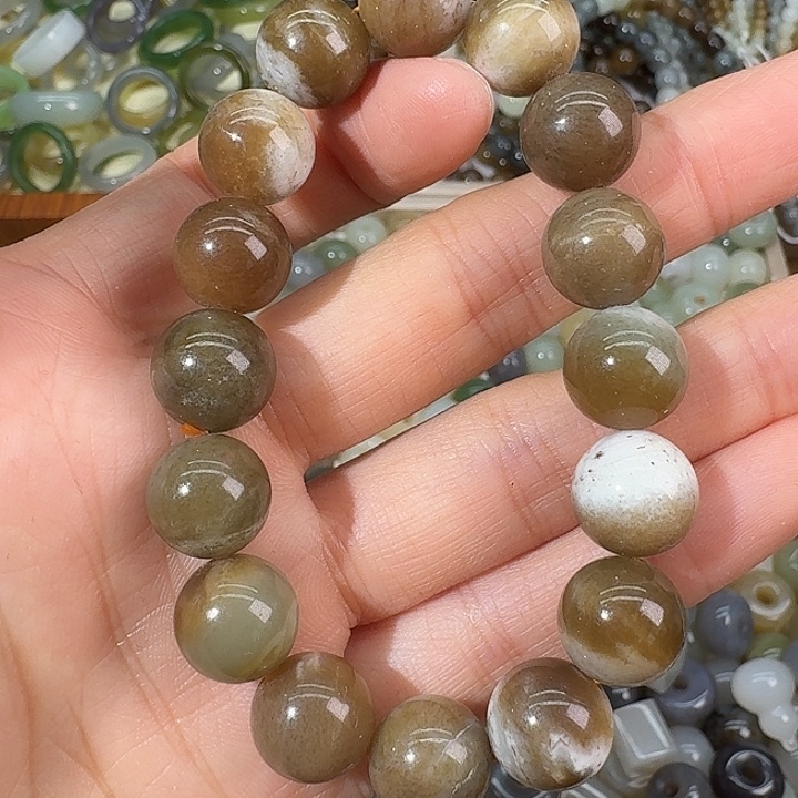 和田玉（糖玉）未镶嵌手链12mm