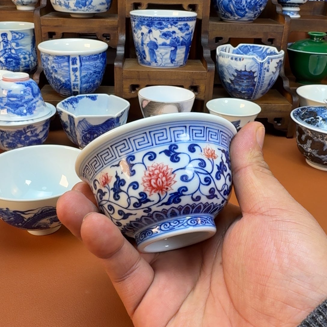 k***i杯子陶景德镇全手工手绘陶瓷