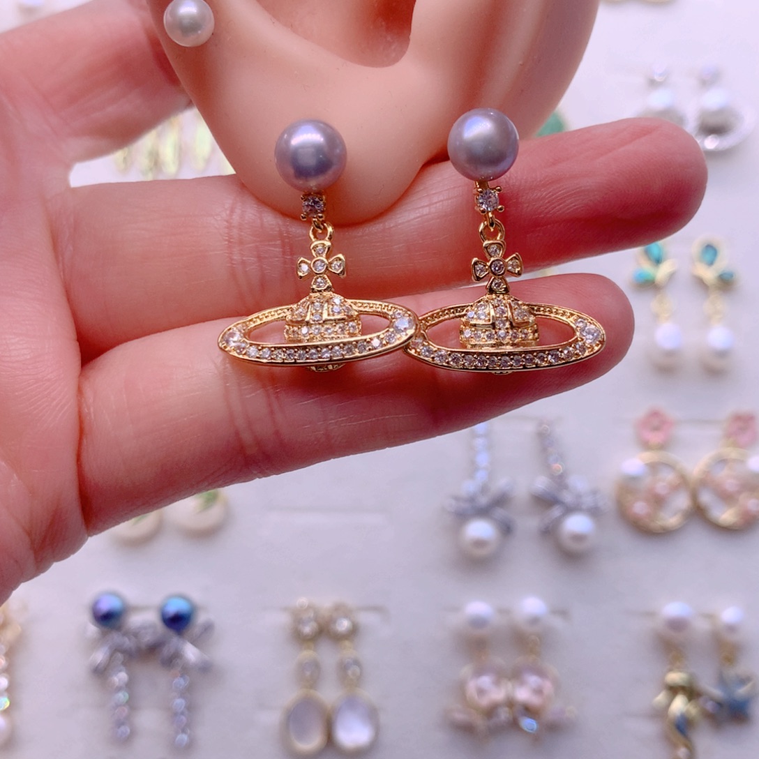 耳饰合金淡水珍珠