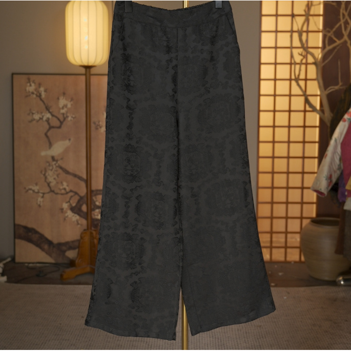 【烟渚迷离-直筒裤】中式国风直筒裤3904