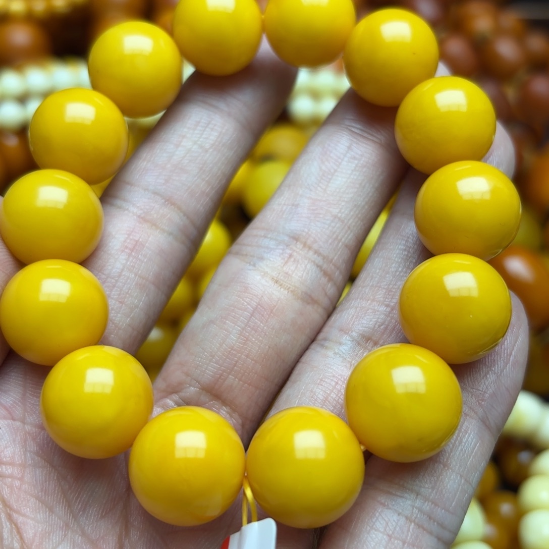 未镶嵌琥珀手链蜜蜡