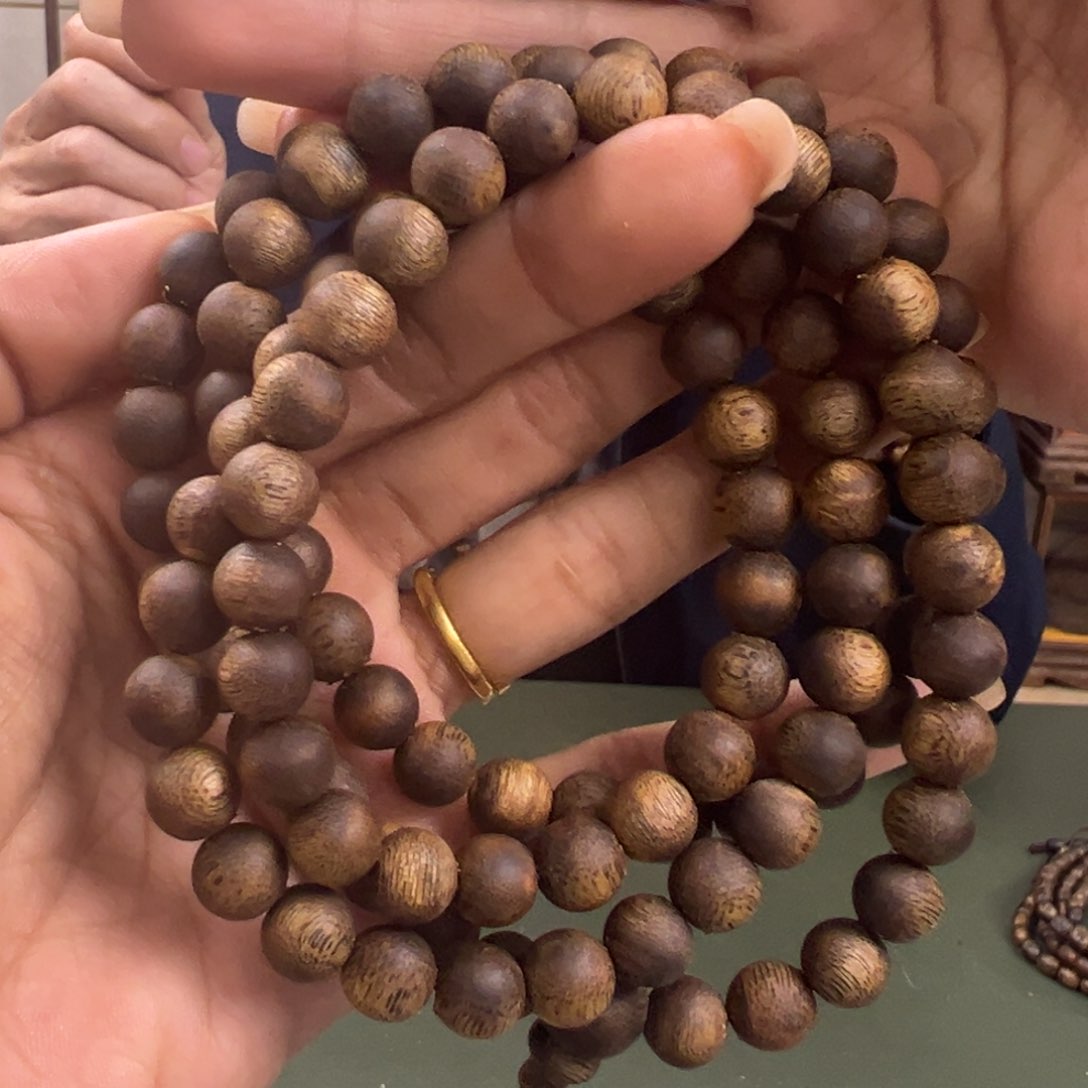 沉香手串张勺子卡9/33g多圈