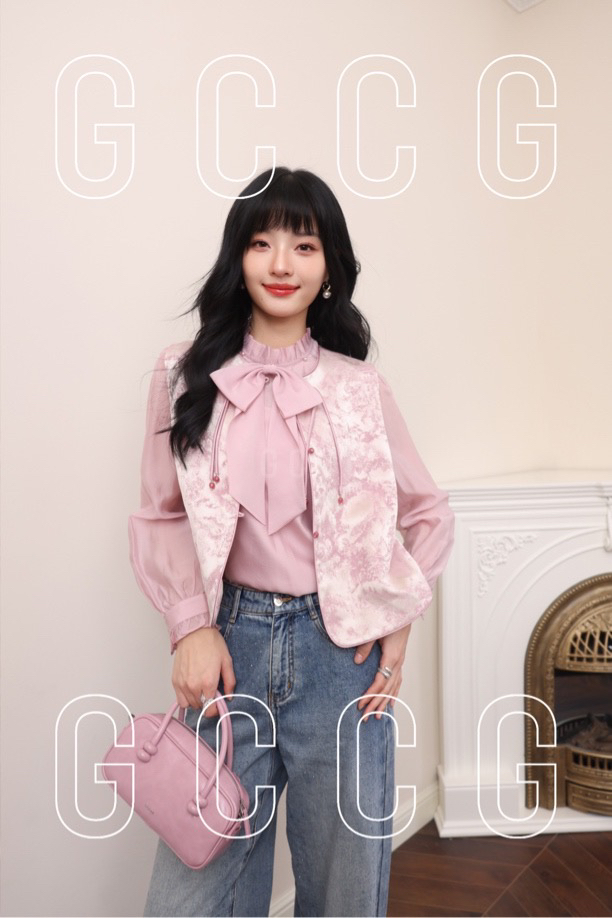 中式提花马夹马甲上衣女国风设计优雅时尚