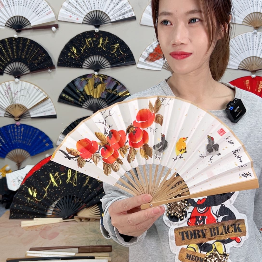 书法6玉竹-文玩扇-手写-粘好发出