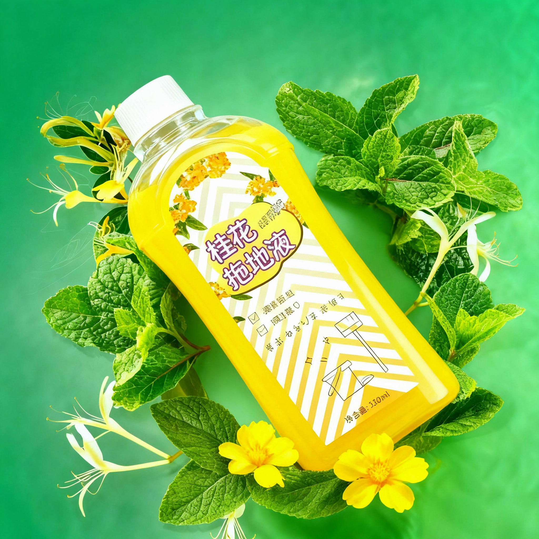 桂花香拖地液液体地面清洁剂香味持久清香桂花快速去污光亮如新