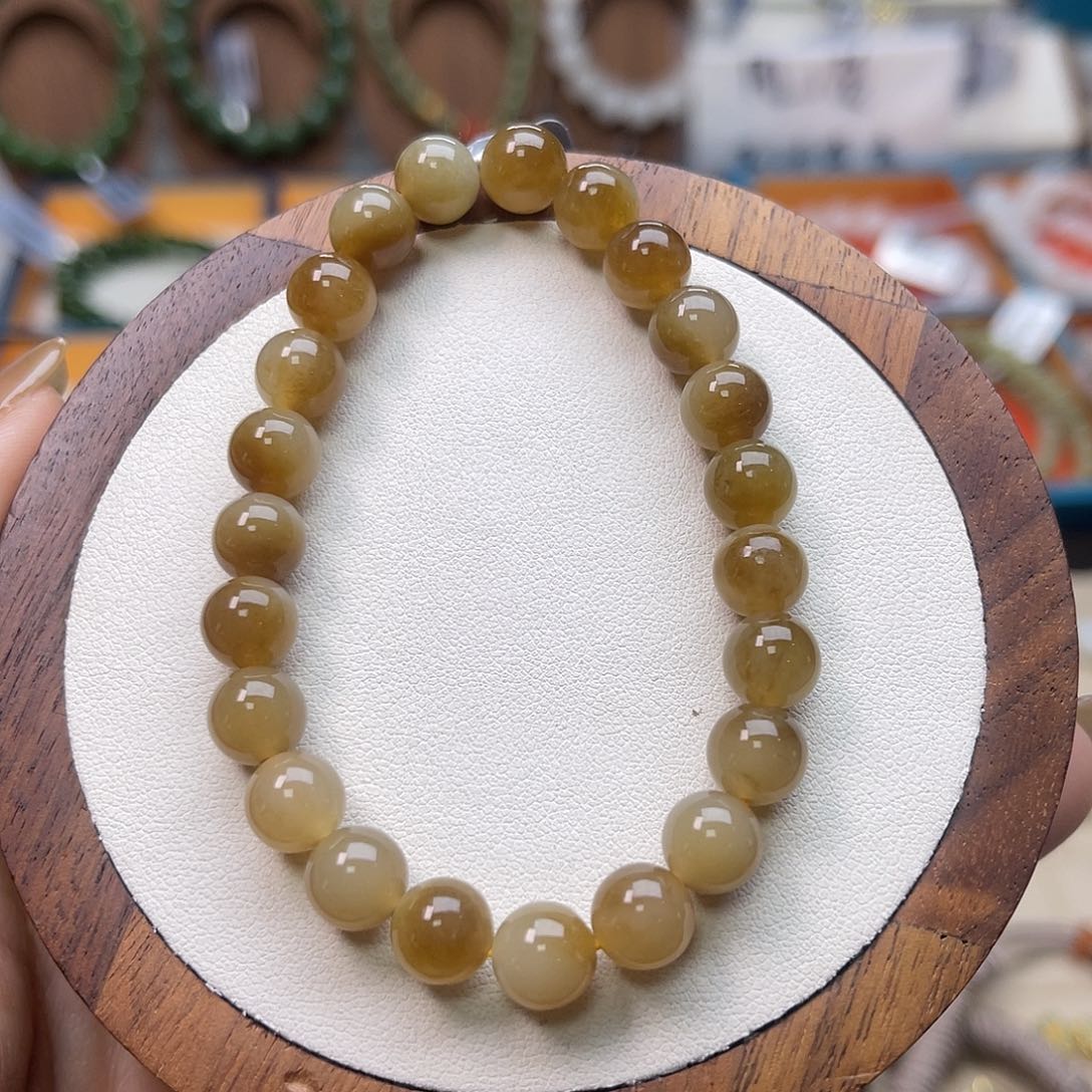 会****和田玉未镶嵌手串A22卡8