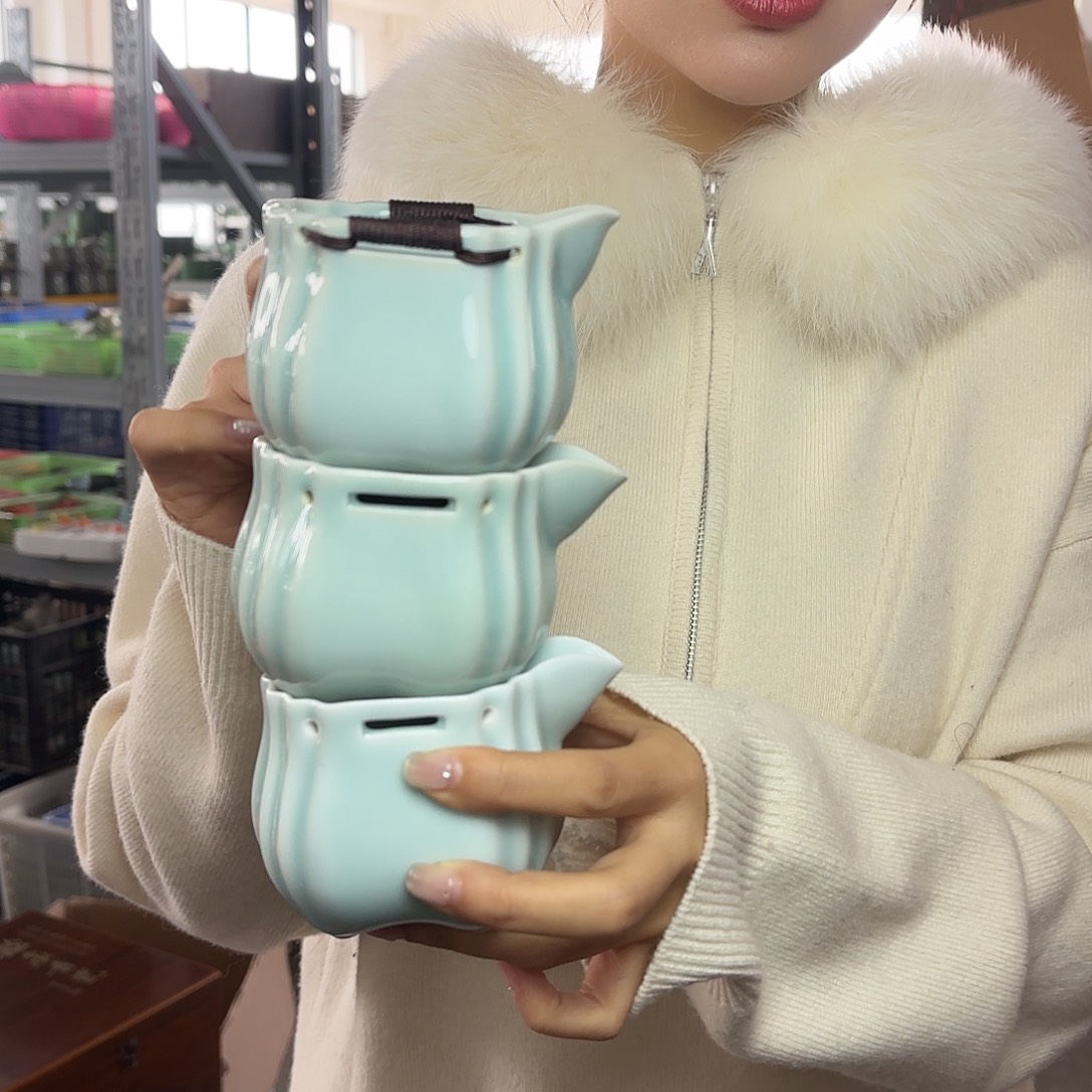 龙泉云间青瓷小米茶器