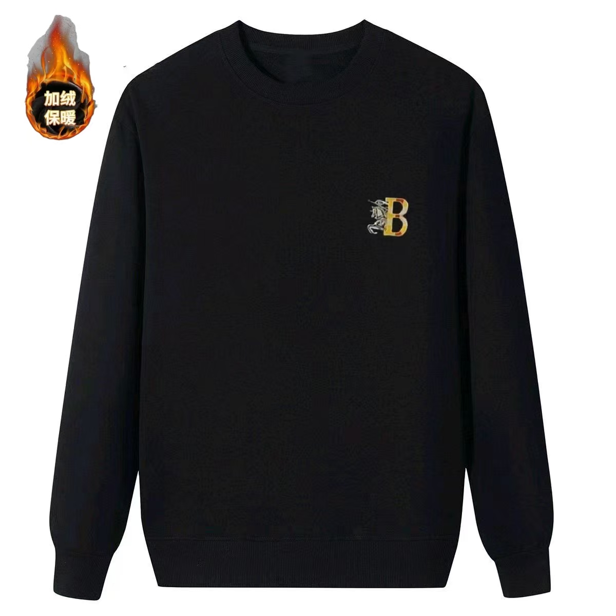 秋冬新款休闲宽松卫衣男女同款潮牌时尚潮流圆领保暖-刺绣卫衣