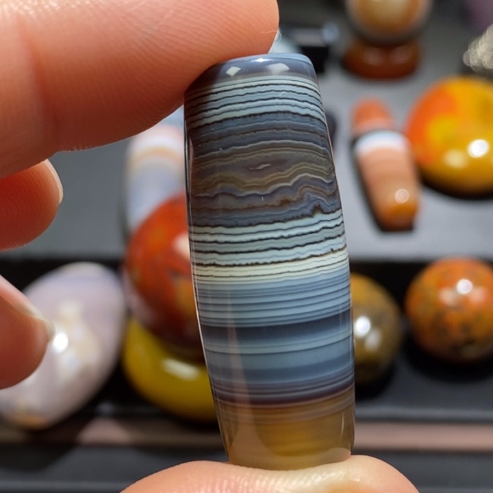 馨***声玛瑙/玉髓未镶嵌挂件