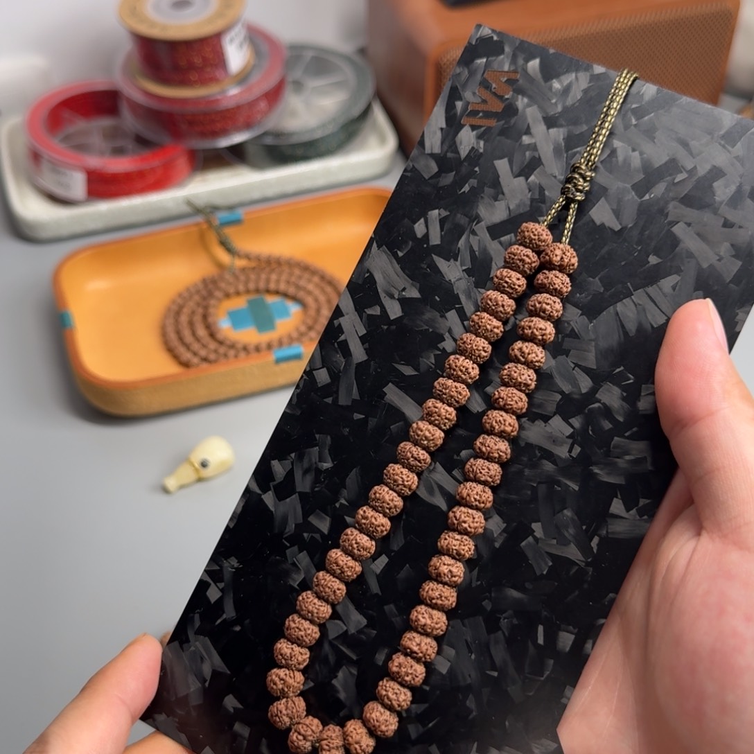 菠***手吊坠金刚菩提平细单圈8+