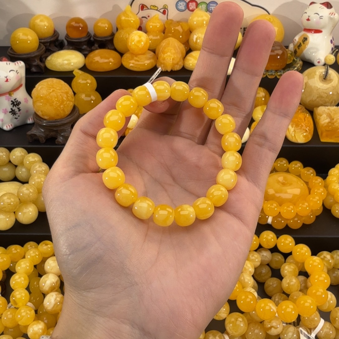 琥珀未镶嵌裸石10mm焦皮同料奶橘