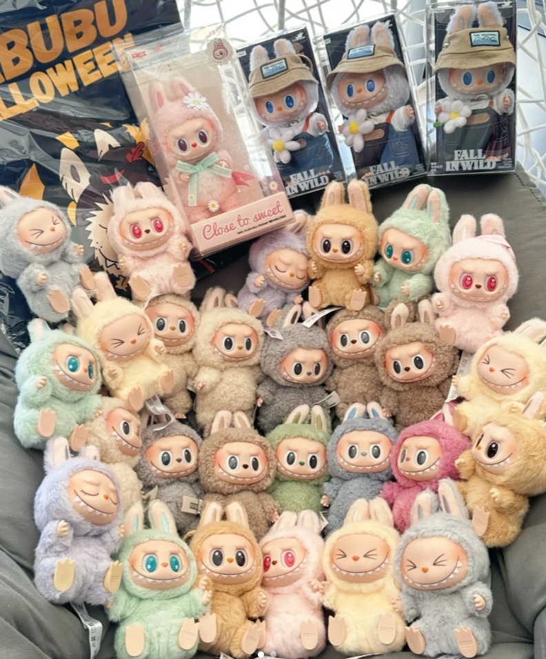 马卡龙风格毛绒公仔17cm搪胶挂件