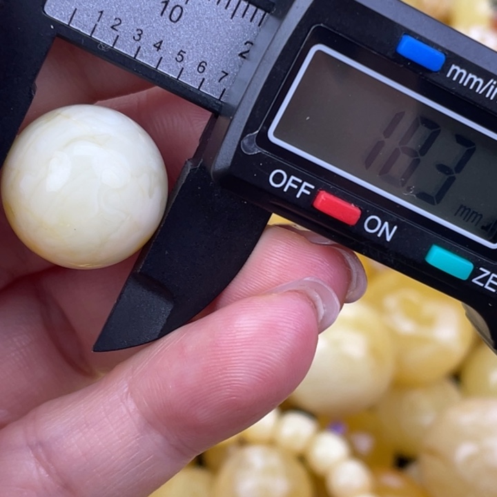 蜜蜡18K金镶嵌裸石微瑕467