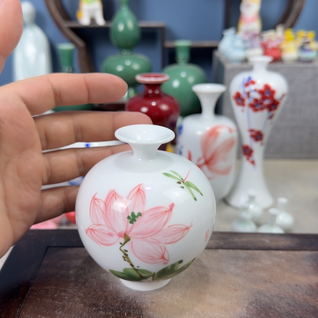 陶瓷手工小花器摆件