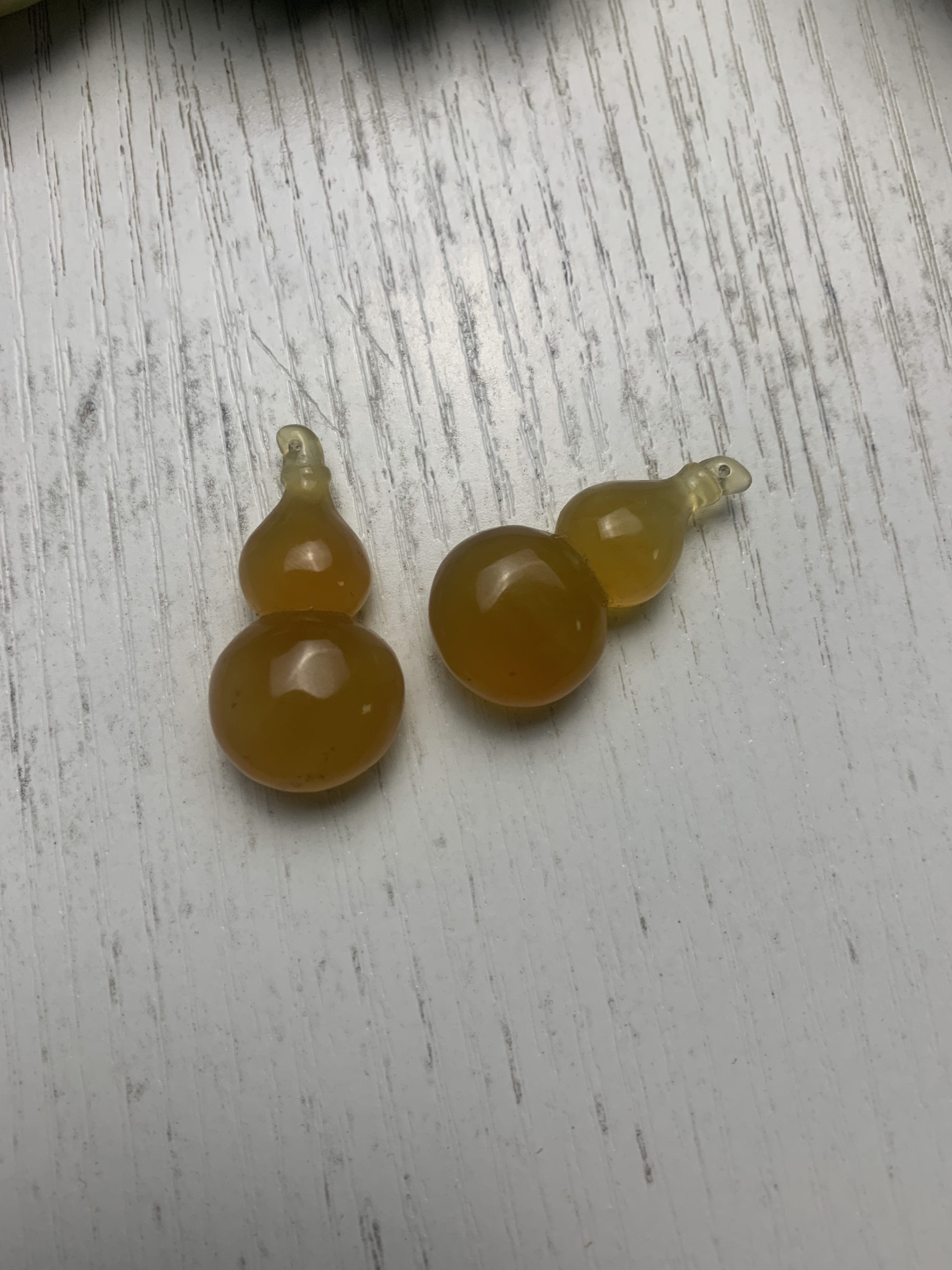 岫玉花玉葫芦挂件（颈饰）