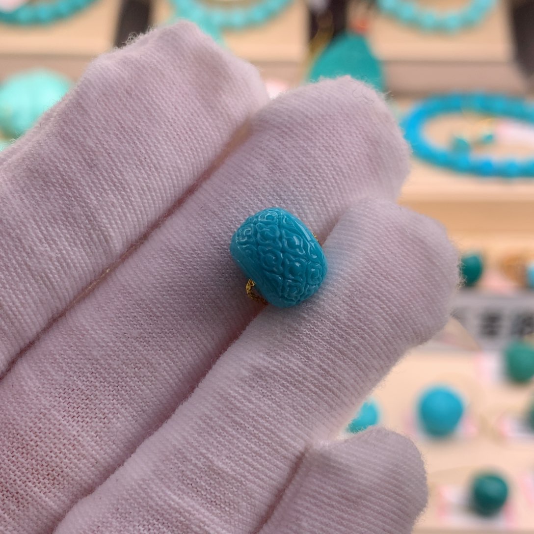 绿松石珠宝奇石未镶嵌10.5×7.8