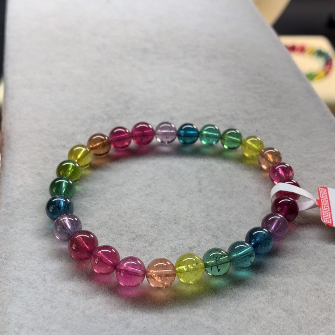 【闪购商品】未镶嵌手链碧玺艳丽彩虹单圈7