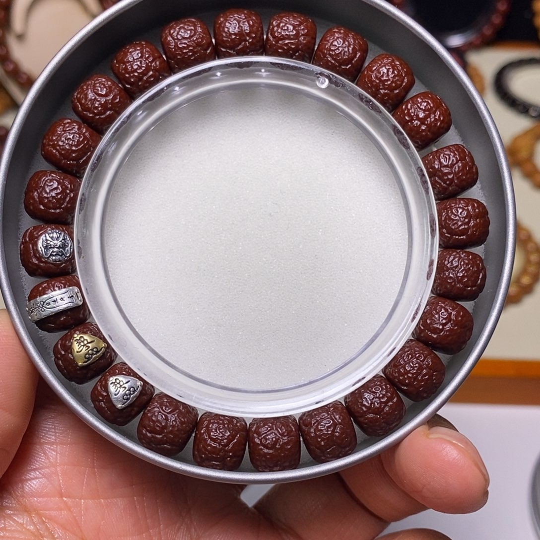 猴头核桃手串牛油膏机刷四标饕餮尺寸10+全品