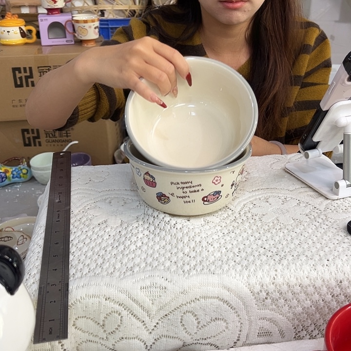 瓷潮州陶瓷工厂微瑕6寸